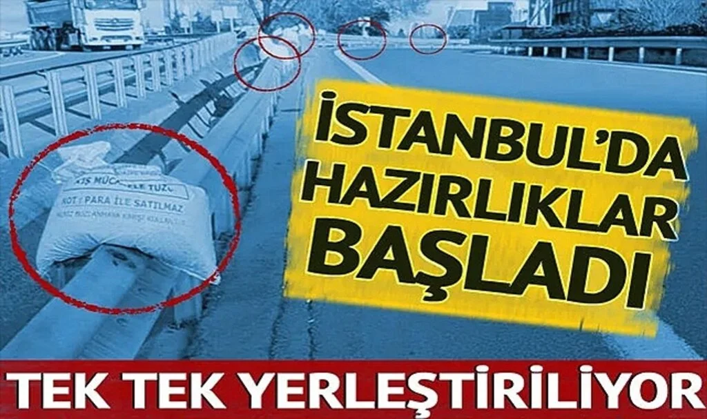 İstanbul'da Kar Hazırlığı! Tuz Çuvalları Bırakıldı, Kar Küreme Araçları...