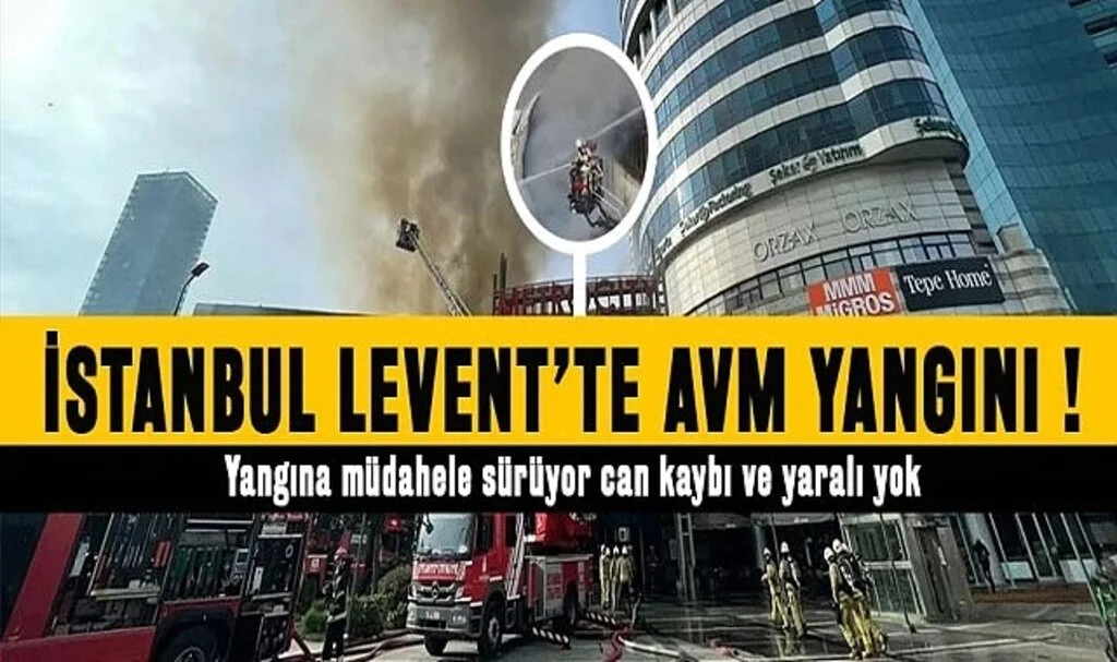 İstanbul Levent'te Bulunan AVM'de Yangın Çıktı!