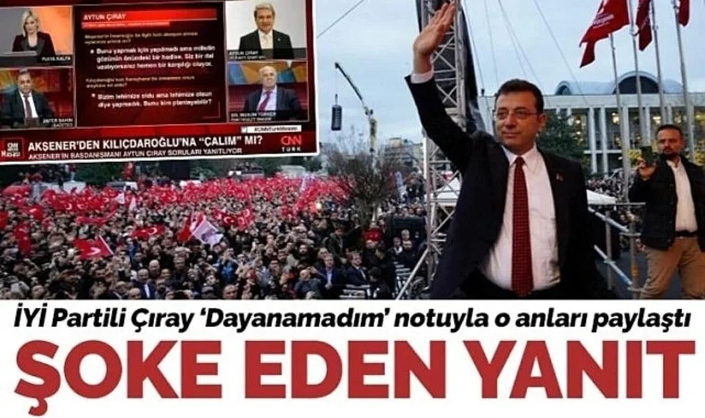 İYİ Partili Çıray 'Dayanamadım' notuyla paylaştı, CNN Türk'e bağlanıp ironi yaptı