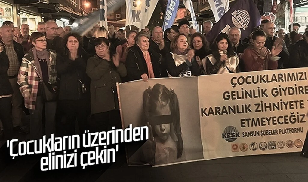 KESK Üyeleri; 'Çocukların Üzerinden Elinizi Çekin'