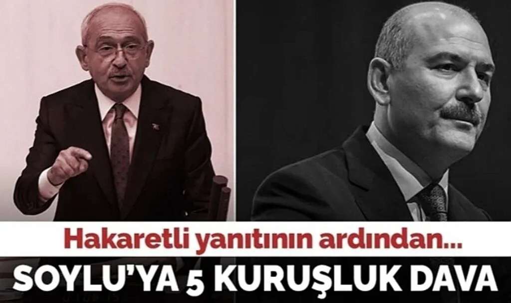 Kılıçdaroğlu'nun avukatı Çelik duyurdu: Soylu hakkında 5 kuruşluk dava