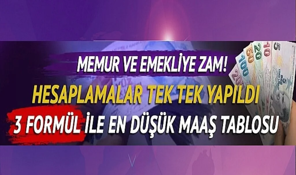 Memur ve emekliye zam! SGK, Bağ-Kur, Emekli Sandığı... Hesaplamalar tek tek yapıldı: 3 formül ile en düşük maaş tablosu