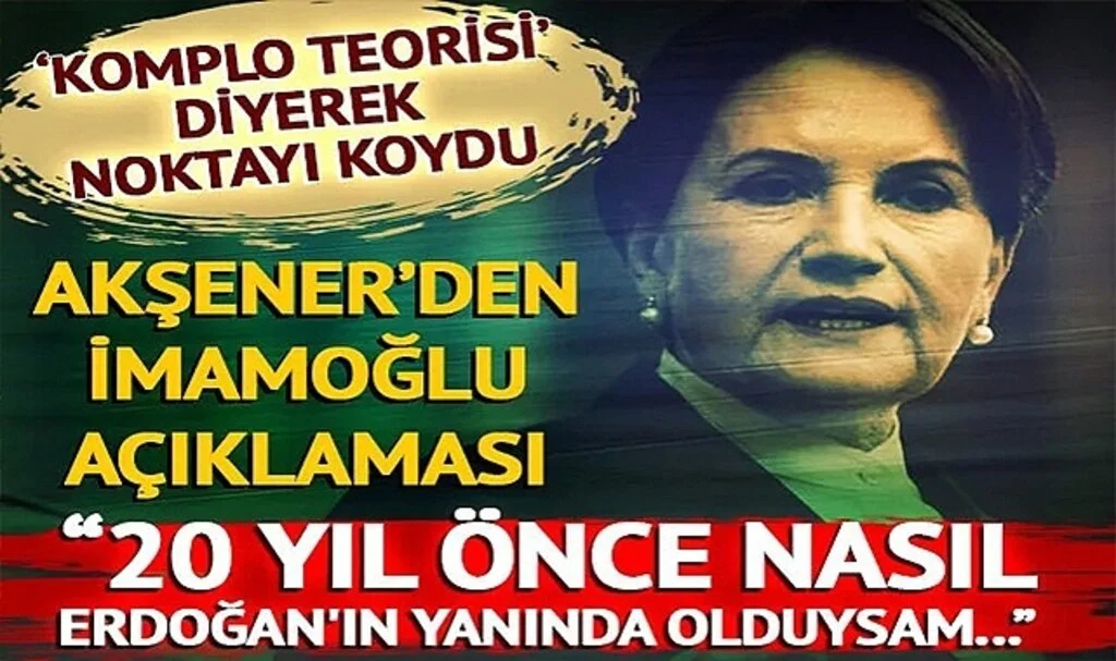 Meral Akşener'den '14 Aralık' açıklaması! "Ekrem İmamoğlu'nun yanına koştum" diyerek nedenini açıkladı