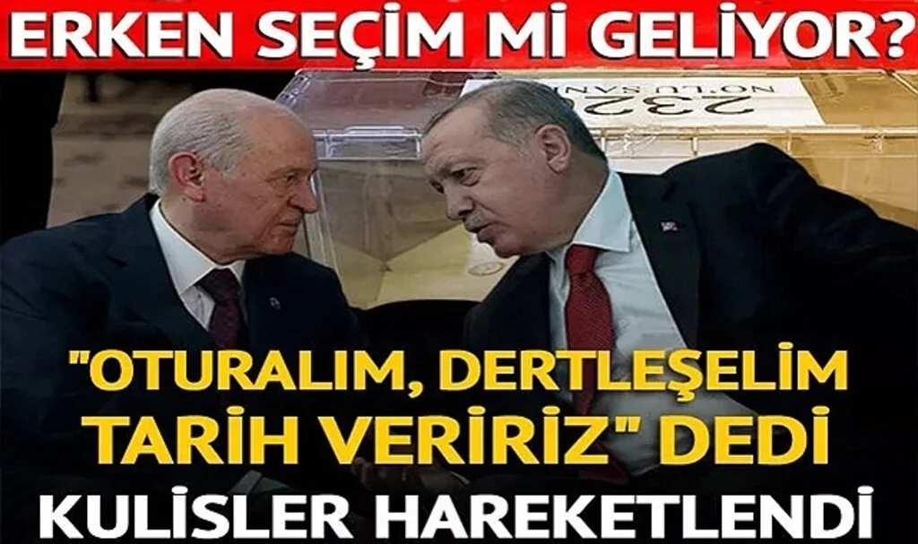 Nisan'da erken seçim sesleri! Erdoğan'ın "Bahçeli ile oturalım, dertleşelim" sözleri kulisleri hareketlendirdi, CHP'den açıklama