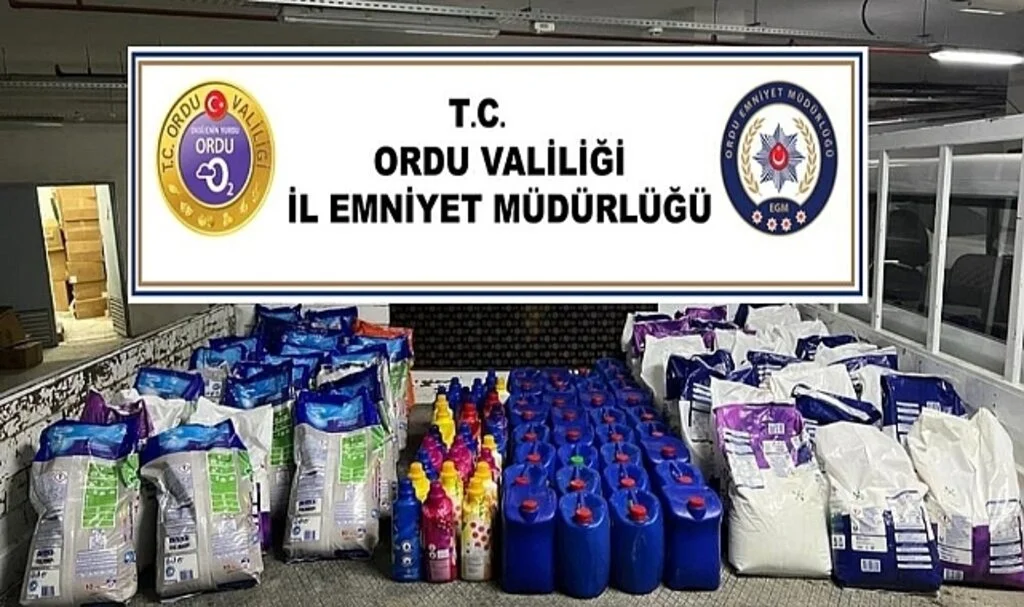 Ordu’da Kaçak İçki ve Deterjan Operasyonu