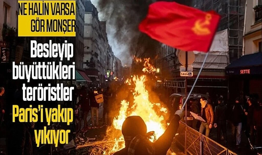 Paris yangın yeri! PKK destekçileri sokakları savaş alanına çevirdi, çok sayıda polis yaralı