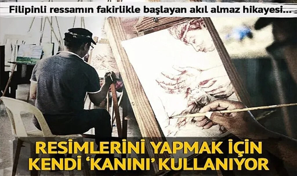 Resimlerini Yapmak İçin Kendi Kanını Kullanıyor!