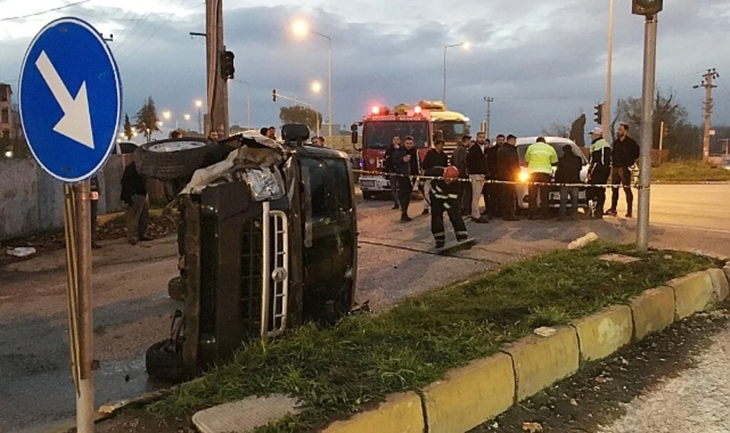 Samsun'da Kavşakta Kaza 