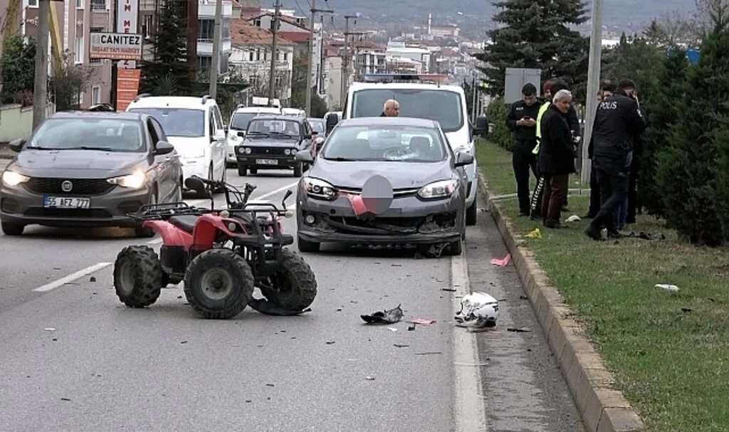 Samsun'da Otomobilin Çarptığı ATV Sürücüsü Ağır Yaralandı