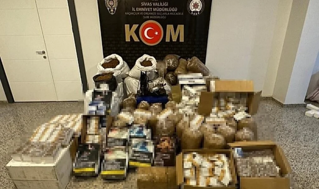 Sivas’ta 527 Kilo Kaçak Tütün Ele Geçirildi