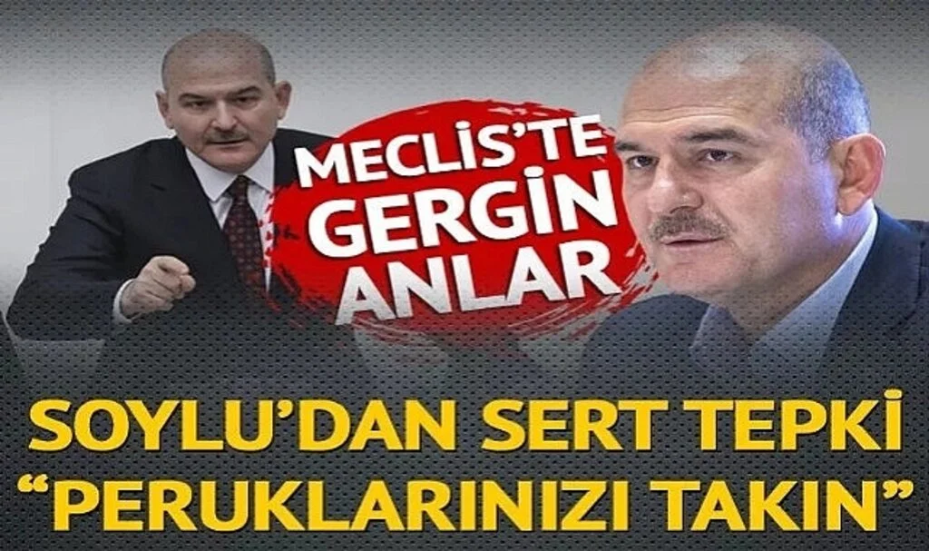 TBMM'de gergin anlar... Bakan Soylu'dan sert tepki: "Peruklarınızı takın, asıl PKK'nın çocukları sizsiniz"