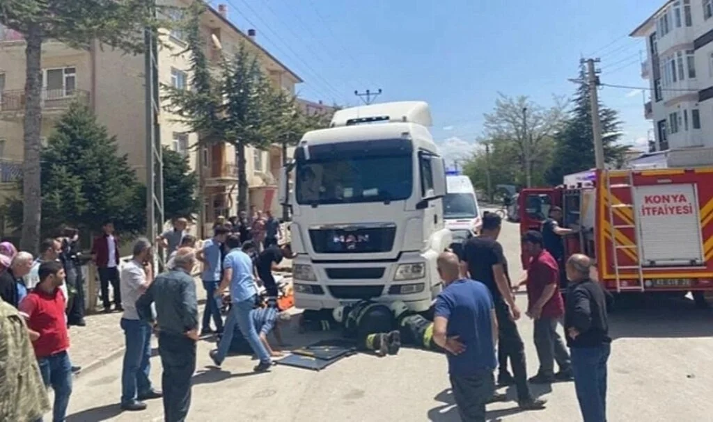 Samsun'da Tır Bisikletliye Çarptı