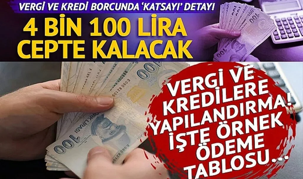 4.100 TL cepte kalacak! Vergi yapılandırmasında taksit hesaplaması: Vadeye göre katsayı…