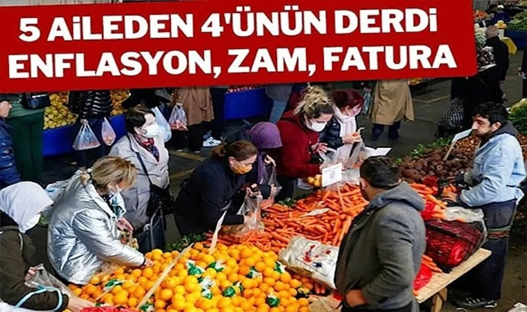 5 Aileden 4’ünün Derdi Enflasyon, Zam, Fatura