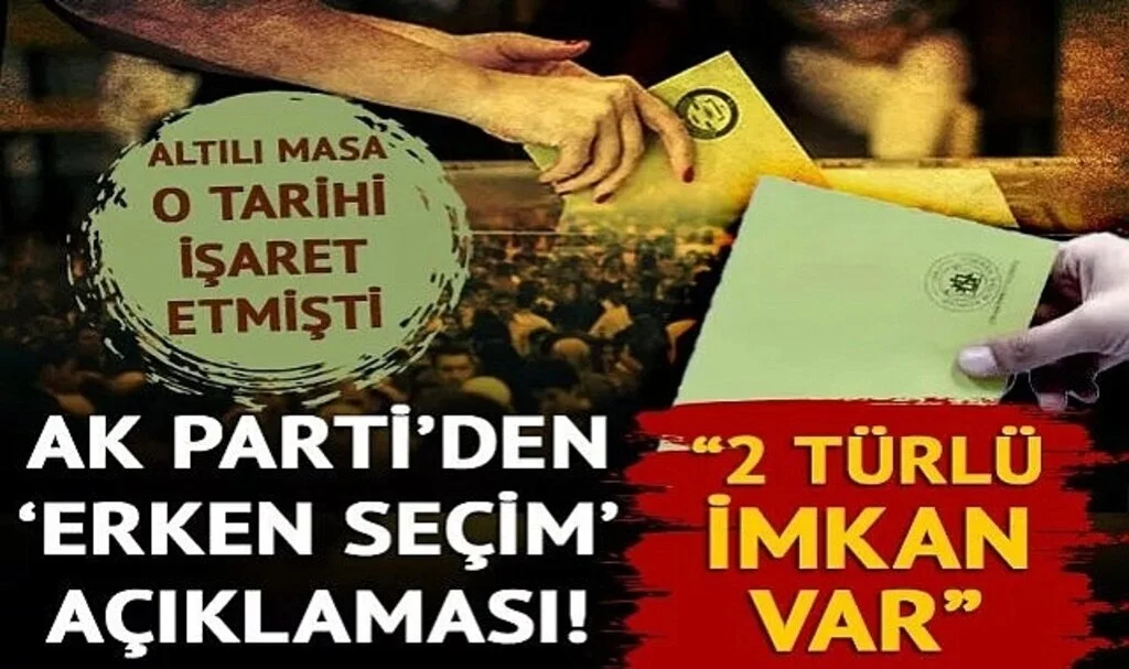 AK Parti'den 'erken seçim' açıklaması! Altılı masa o tarihi işaret etmişti... "2 türlü imkan var"