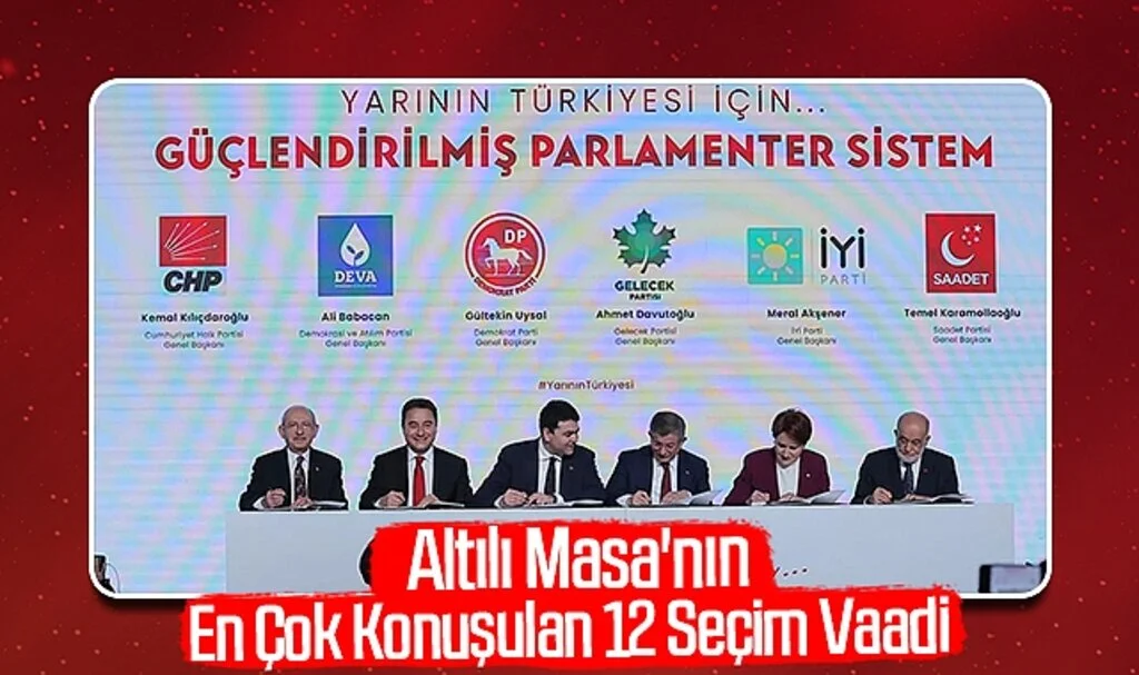 Altılı Masa'nın En Çok Konuşulan 12 Seçim Vaadi