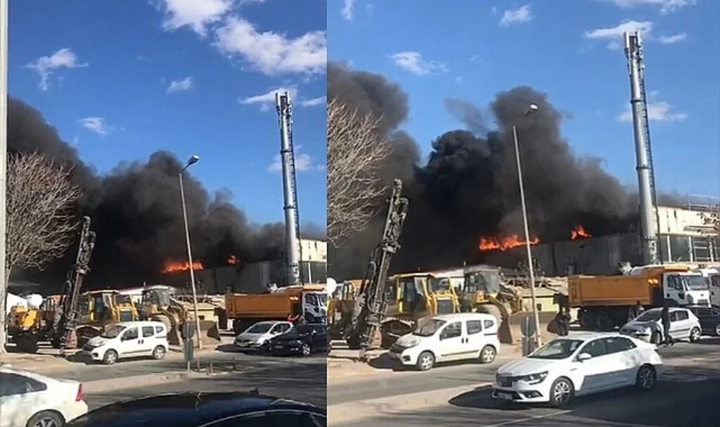 Ankara’da Halı Fabrikasında Çıkan Yangın Paniğe Sebep Oldu