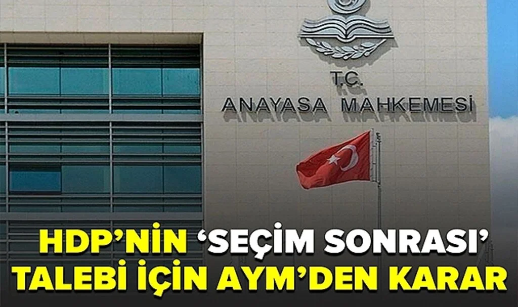 AYM, HDP'nin 'Karar Ertelensin' Talebini Reddetti