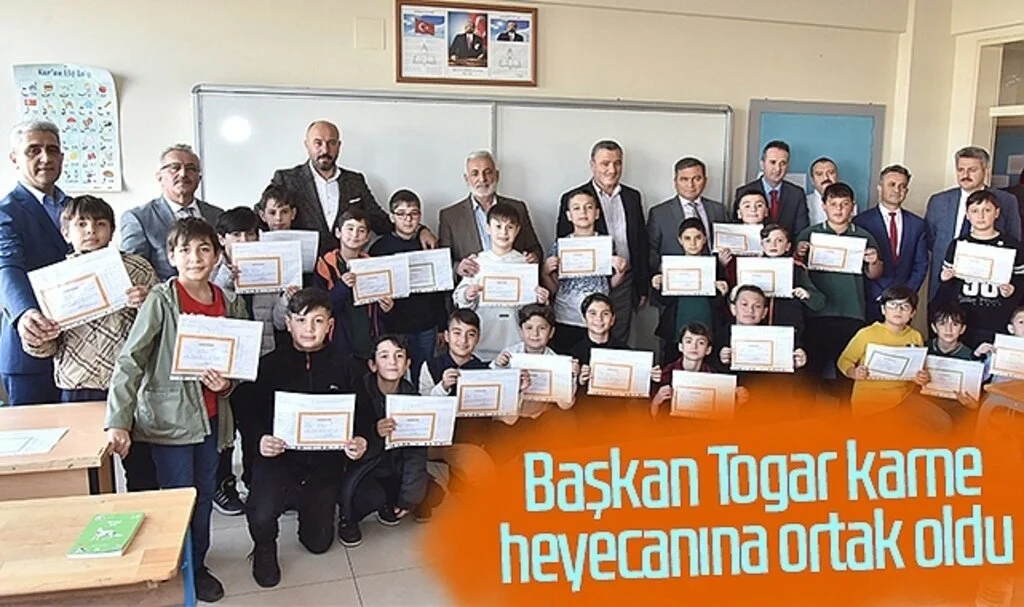 Başkan Hasan Togar karne heyecanına ortak oldu 