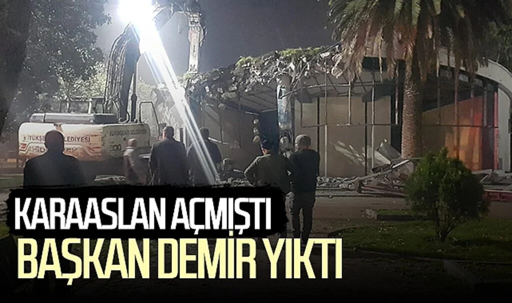 Çiğdem Karaaslan açmıştı, Başkan Mustafa Demir yıktı