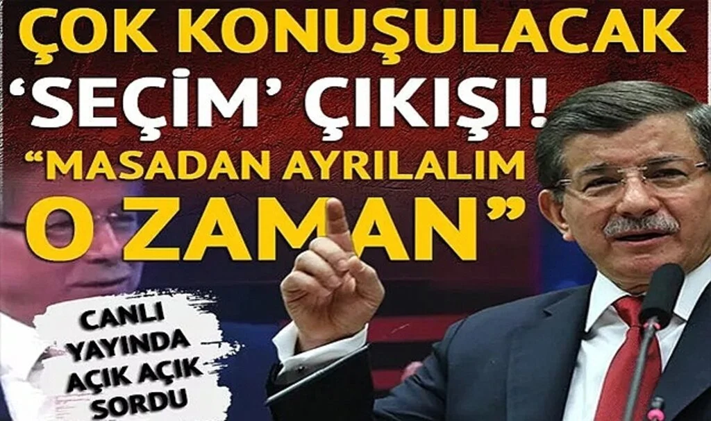 Davutoğlu sert konuştu; Canlı yayında sorduğu soru çok konuşulacak! 