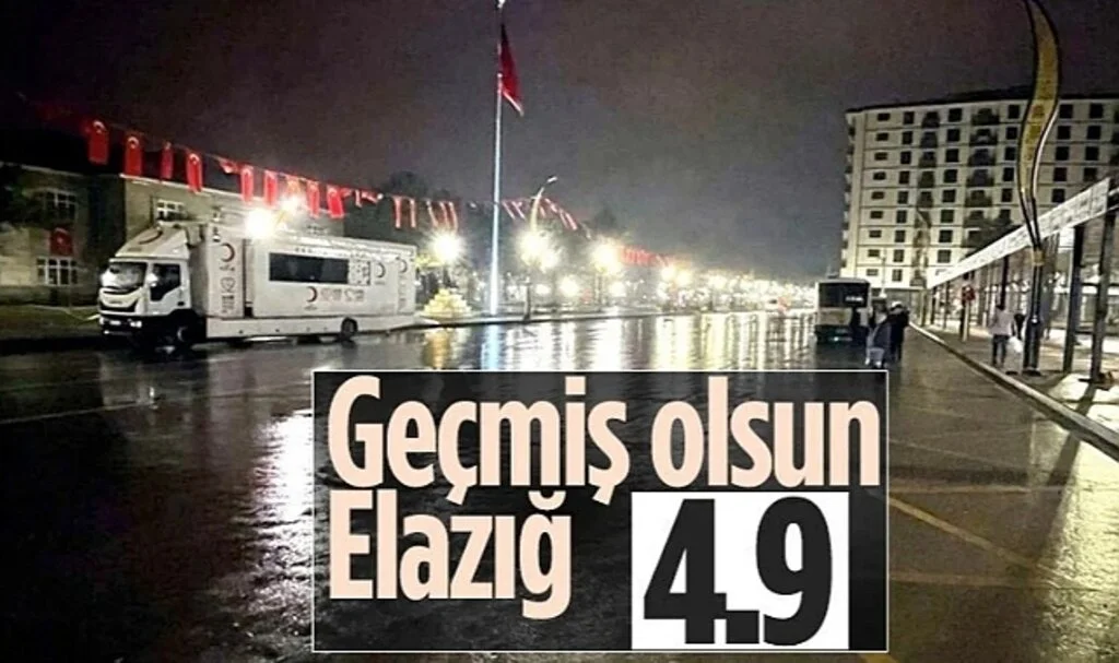 Elazığ'da 4.9 Büyüklüğünde Deprem