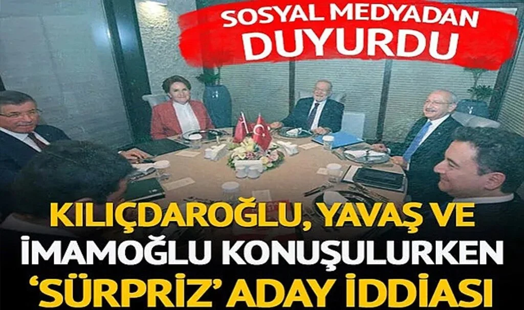 Fikri Sağlar sosyal medyadan duyurdu! '6'lı masa sürpriz bir ismi ortak aday yapabilir'