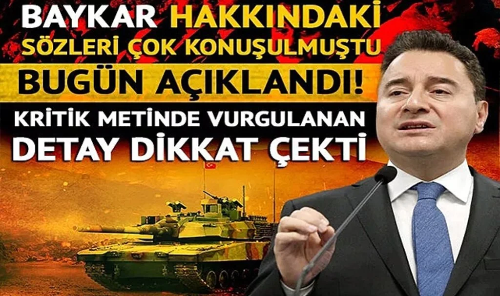 Kritik metinde 'özel sektör' vurgusu! Babacan'ın Baykar hakkındaki sözleri çok konuşulmuştu... Millet İttifakı'nın mutabakat metninde çarpıcı detay
