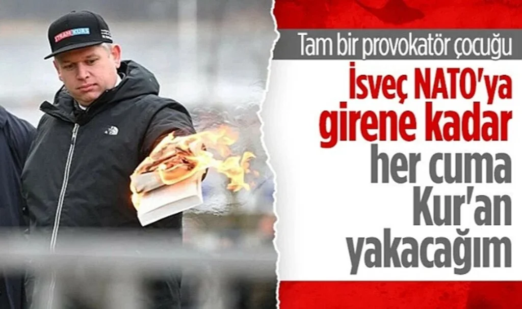 Kur'an-ı Kerim'i yakan provokatör Paludan'dan NATO tehdidi