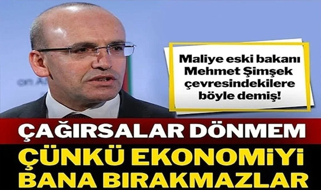 Maliye eski Bakanı Mehmet Şimşek; ‘Büyük Tsunami Geliyor Böyle Enflasyon Düşmez’