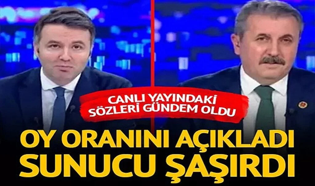 Mustafa Destici'nin canlı yayındaki sözleri gündem oldu! Oy oranını açıkladı, sunucu şaşırdı