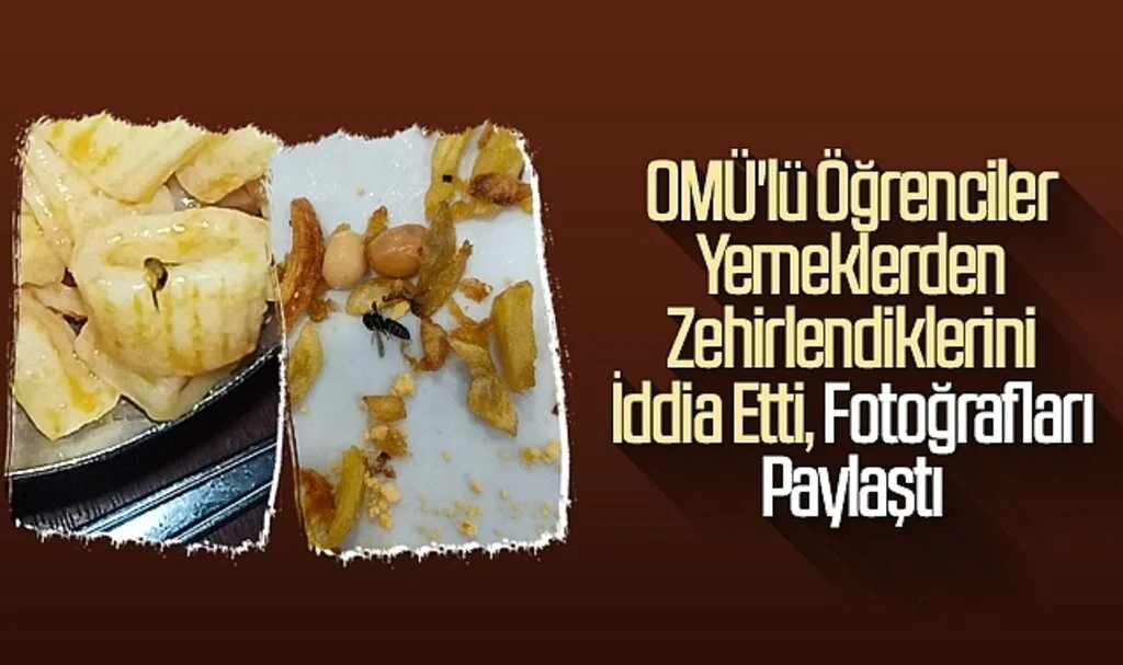 OMÜ'lü Öğrenciler Yemeklerden Zehirlendiklerini İddia Etti, Fotoğrafları Paylaştı