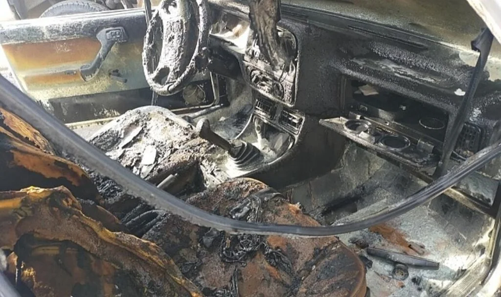 Ordu'da Sanayiye Tamire Getirilen Otomobil Alev Aldı