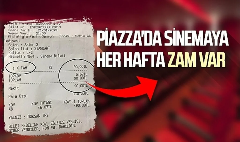 Piazza'da Sinemaya  Her Hafta Zam Var 