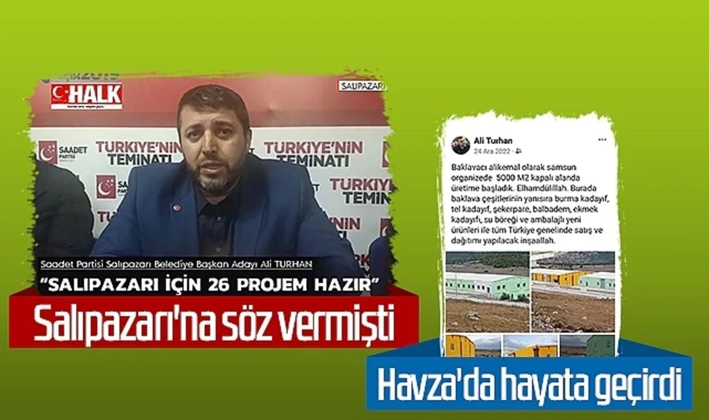 Salıpazarı'na söz vermişti Havza'da hayata geçirdi
