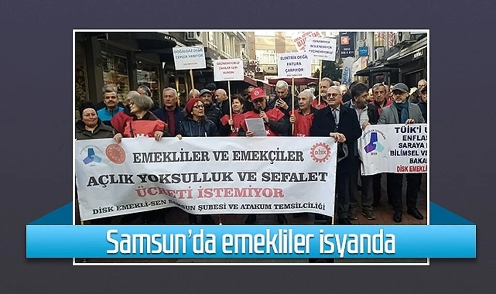 Samsun'da emekliler isyanda 