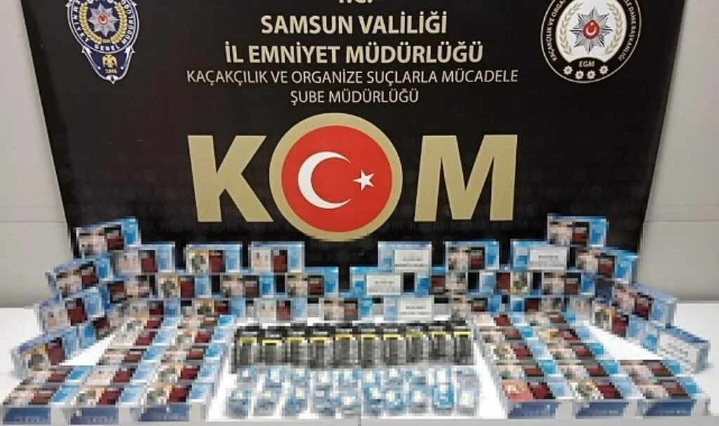 Samsun'da Kaçak Makaron Ele Geçirildi