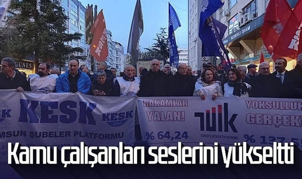 Samsun'da kamu çalışanları seslerini yükseltti