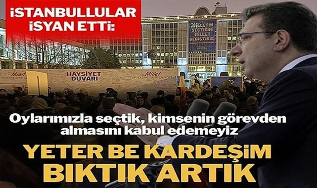 Saraçhane’de Demokrasi Nöbeti: “Oylarımızla geldi İmamoğlu, kimsenin görevden almasını kabul edemeyiz”