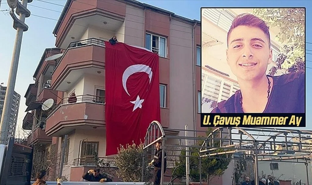 Şehit Ateşi Hatay'a Düştü, Baba Evine Türk Bayrakları Asıldı