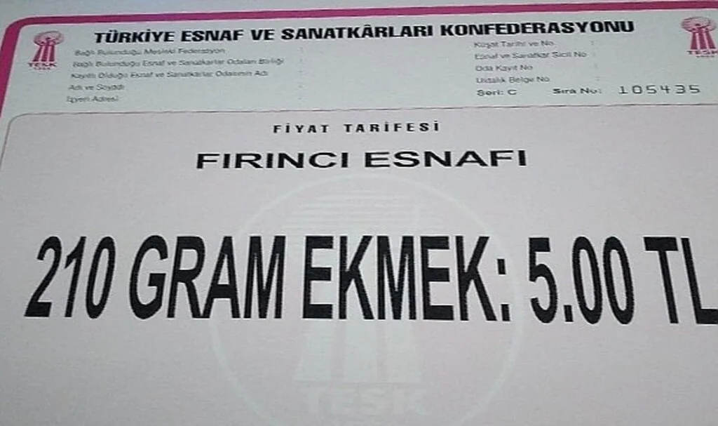 Sinop’ta Ekmek 5 TL Oldu   