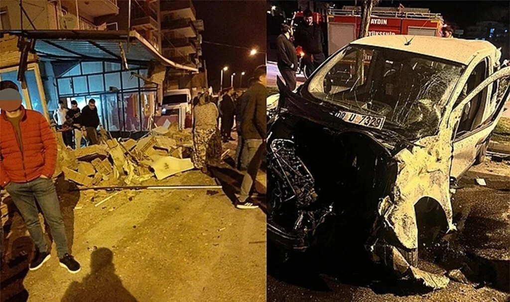 Ticari Araç İşyerine Daldı, Ortalık Savaş Alanına Döndü