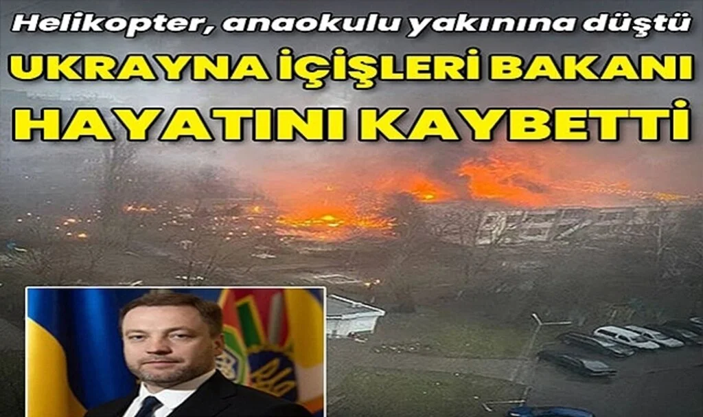 Ukrayna'da helikopter anaokulu yakınına düştü: İçişleri Bakanı hayatını kaybetti