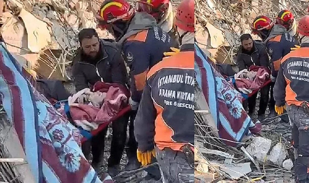 177. Saatte Baba ve Oğlu Enkaz Altından Çıkarıldı