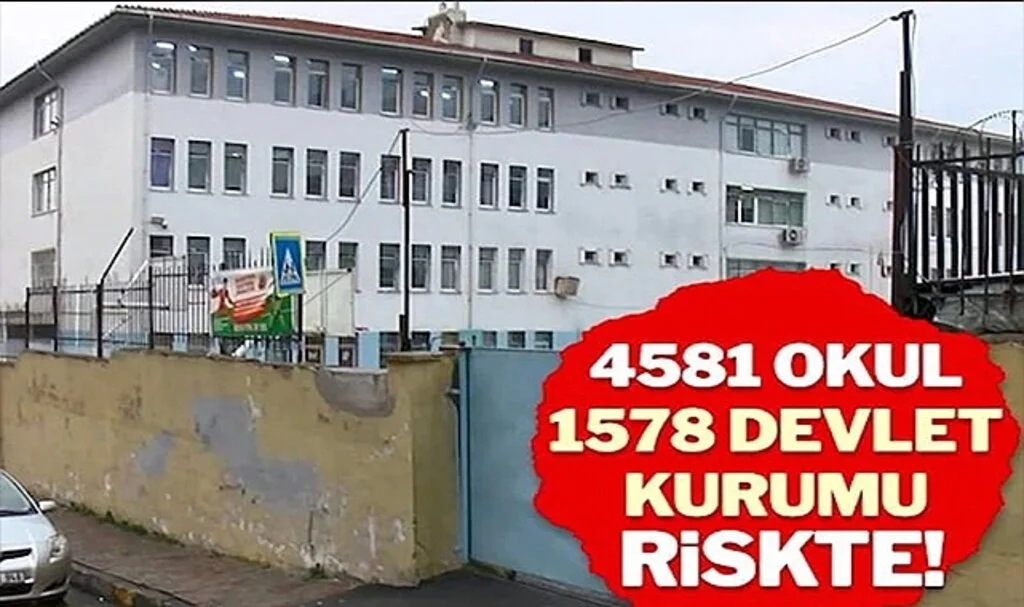 4 Bin 581 Okul, 1578 Devlet Kurumu Riskte!