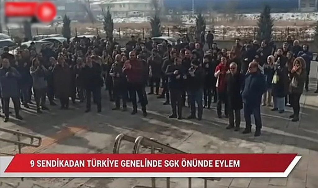 9 Sendikadan Türkiye Genelinde SGK Önünde Eylem