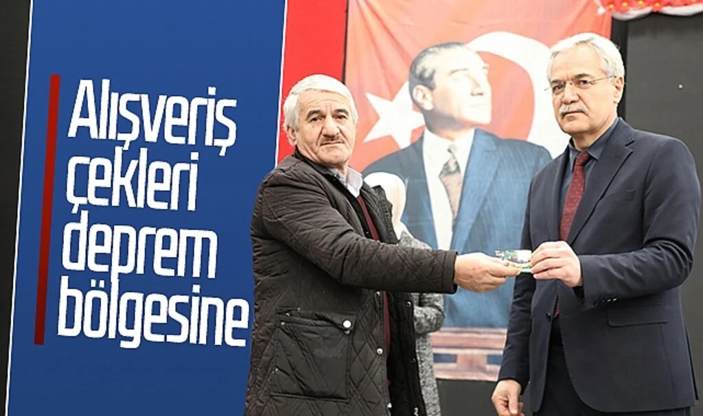 Alışveriş çekleri deprem bölgesine