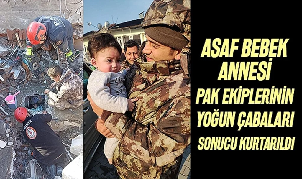 Asaf Bebek ve Annesi PAK Ekiplerinin Yoğun Çabaları Sonucu Kurtarıldı