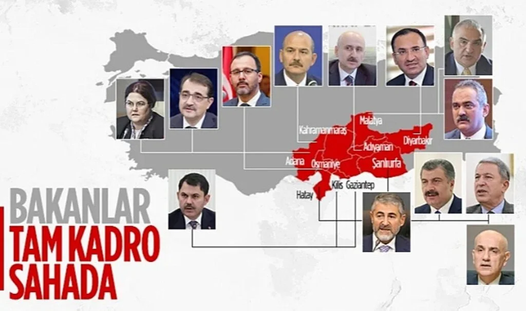 Bakanlar Afet Bölgelerinde: İşte Görev Yerleri