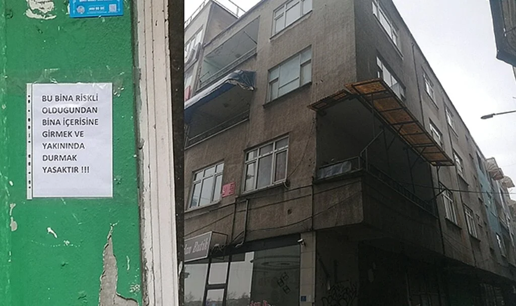 Çarşamba'da Bir Binada Yıkılma Tehlikesi Nedeniyle Tedbir Alındı 